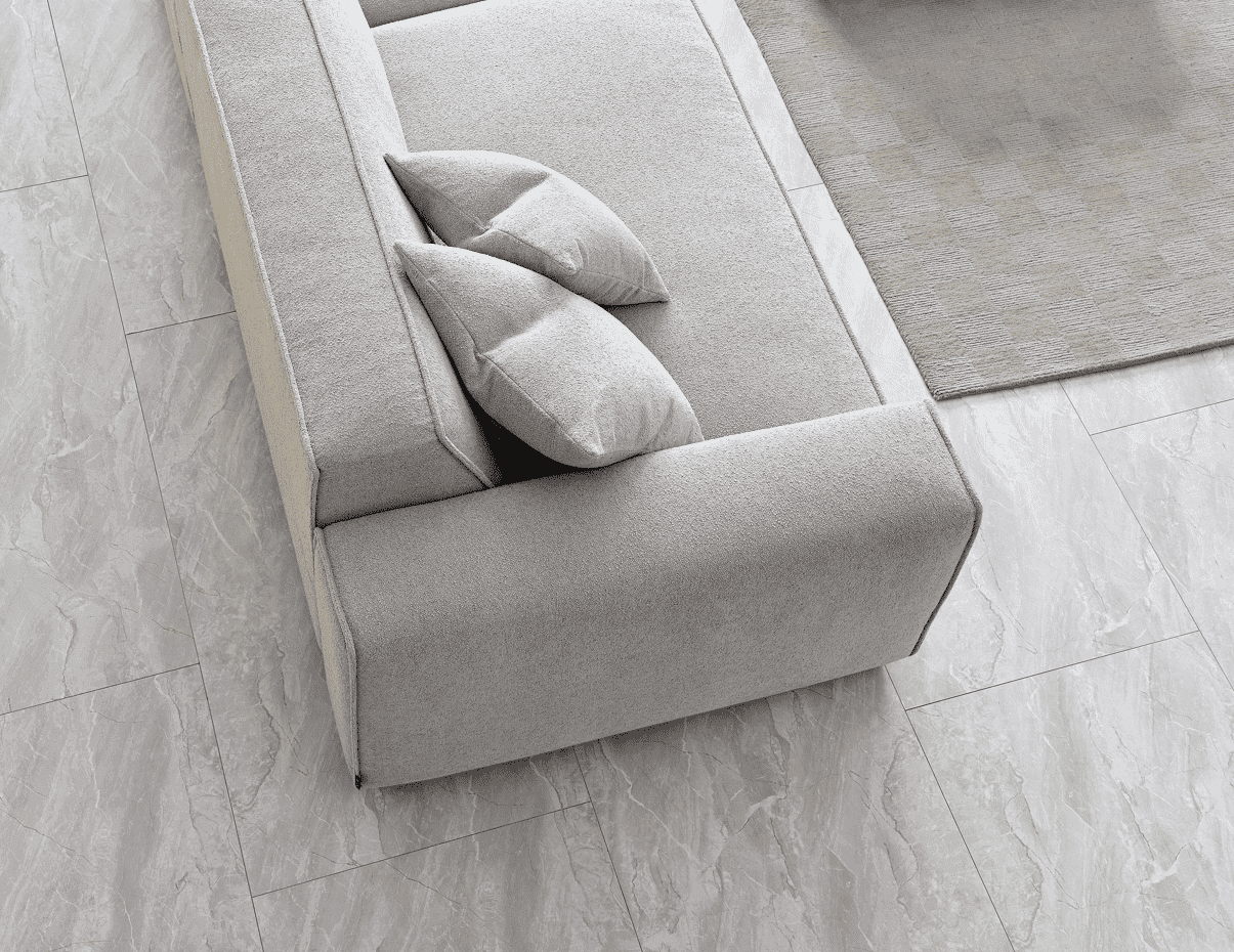 Luxurious Aluxo Dakota Sofa in Pebble Boucle with Duck Feather Padding & Modern Design - UK Luxury Furniture