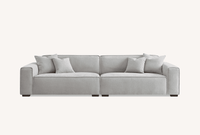 Luxurious Aluxo Dakota Sofa in Pebble Boucle with Duck Feather Padding & Modern Design - UK Luxury Furniture
