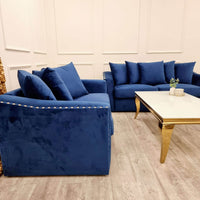Lincoln Luxury 3 & 2 Seater Sofa with Stylish Scatter Back Cushions, Ideal for Elegant Living Spaces - UK Luxury Furniture