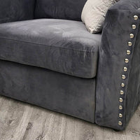 Luxury Lincoln 4 Piece Corner Sofa with Chrome Stud Detail and Double Sprung Comfort - UK Luxury Furniture