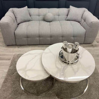 Luxury Boucle 3-Seater Sofa - Fire Resistant, 230cm Wide, Elegant Comfort for Modern Living - UK Luxury Furniture
