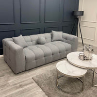 Luxury Boucle 3-Seater Sofa - Fire Resistant, 230cm Wide, Elegant Comfort for Modern Living - UK Luxury Furniture