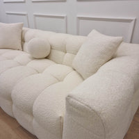 Luxury Boucle 3-Seater Sofa - Fire Resistant, 230cm Wide, Elegant Comfort for Modern Living - UK Luxury Furniture