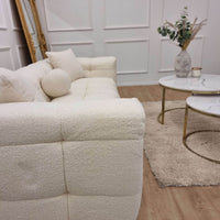 Luxury Boucle 3-Seater Sofa - Fire Resistant, 230cm Wide, Elegant Comfort for Modern Living - UK Luxury Furniture