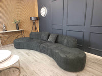 Luxury Miami Curved Boucle Sofa - Sculptural Design, Comfort, Available in 5 Colours - UK Luxury Furniture