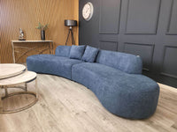 Luxury Miami Curved Boucle Sofa - Sculptural Design, Comfort, Available in 5 Colours - UK Luxury Furniture