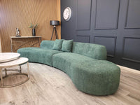 Luxury Miami Curved Boucle Sofa - Sculptural Design, Comfort, Available in 5 Colours - UK Luxury Furniture