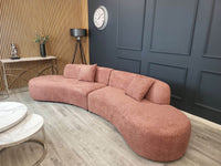 Luxury Miami Curved Boucle Sofa - Sculptural Design, Comfort, Available in 5 Colours - UK Luxury Furniture