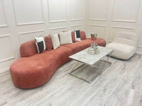 Luxury Miami Curved Boucle Sofa - Sculptural Design, Comfort, Available in 5 Colours - UK Luxury Furniture