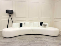 Luxury Miami Curved Boucle Sofa - Sculptural Design, Comfort, Available in 5 Colours - UK Luxury Furniture