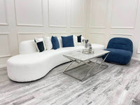 Luxury Miami Curved Boucle Sofa - Sculptural Design, Comfort, Available in 5 Colours - UK Luxury Furniture