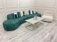 Luxury Miami Curved Boucle Sofa - Sculptural Design, Comfort, Available in 5 Colours - UK Luxury Furniture