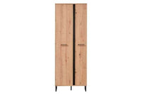 Sorrento Oak Effect Tall Slim 2 Door Wardrobe by Amos Mann Furniture - UK Luxury Furniture