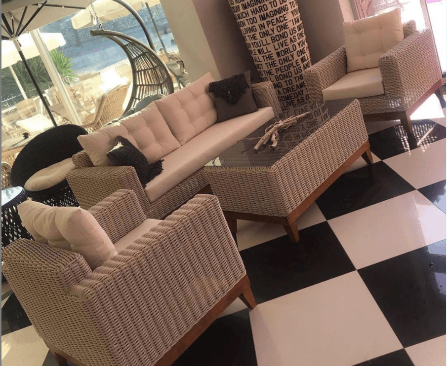 Quartzite Garden Suite Rattan Sofa Set for 6 with Coffee Table - Stylish Comfort & Durability - UK Luxury Furniture