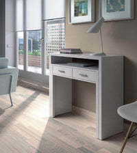 Turin Artic White Extending Desk, Dressing Table, or Console Table - 2503 - UK Luxury Furniture