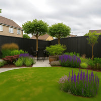 Luxury Outdoor Composite Wall Panels - Weatherproof, UV-Resistant, 25 Year Guarantee, Black & Light Oak - UK Luxury Furniture