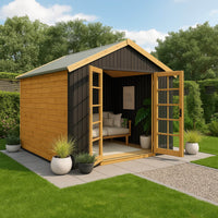 Luxury Outdoor Composite Wall Panels - Weatherproof, UV-Resistant, 25 Year Guarantee, Black & Light Oak - UK Luxury Furniture