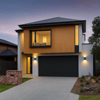 Luxury Outdoor Composite Wall Panels - Weatherproof, UV-Resistant, 25 Year Guarantee, Black & Light Oak - UK Luxury Furniture