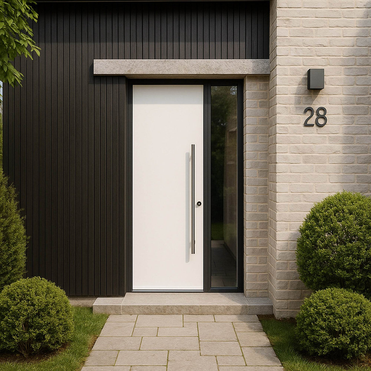 Luxury Outdoor Composite Wall Panels - Weatherproof, UV-Resistant, 25 Year Guarantee, Black & Light Oak - UK Luxury Furniture