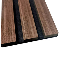 Luxury Acoustic Wood Slatted Wall Panels - 240cm Sound-Dampening MDF, Easy Install Design - UK Luxury Furniture