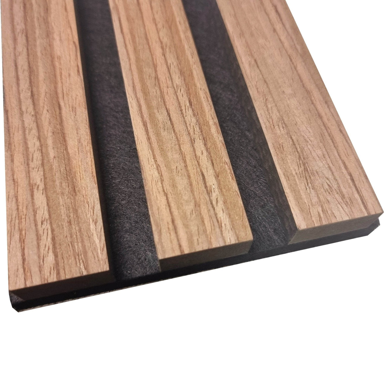 Luxury Acoustic Wood Slatted Wall Panels - 240cm Sound-Dampening MDF, Easy Install Design - UK Luxury Furniture