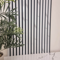 Luxury Acoustic Wood Slatted Wall Panels - 240cm Sound-Dampening MDF, Easy Install Design - UK Luxury Furniture