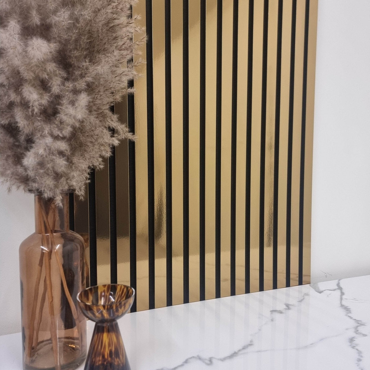 Luxury Acoustic Wood Slatted Wall Panels - 240cm Sound-Dampening MDF, Easy Install Design - UK Luxury Furniture