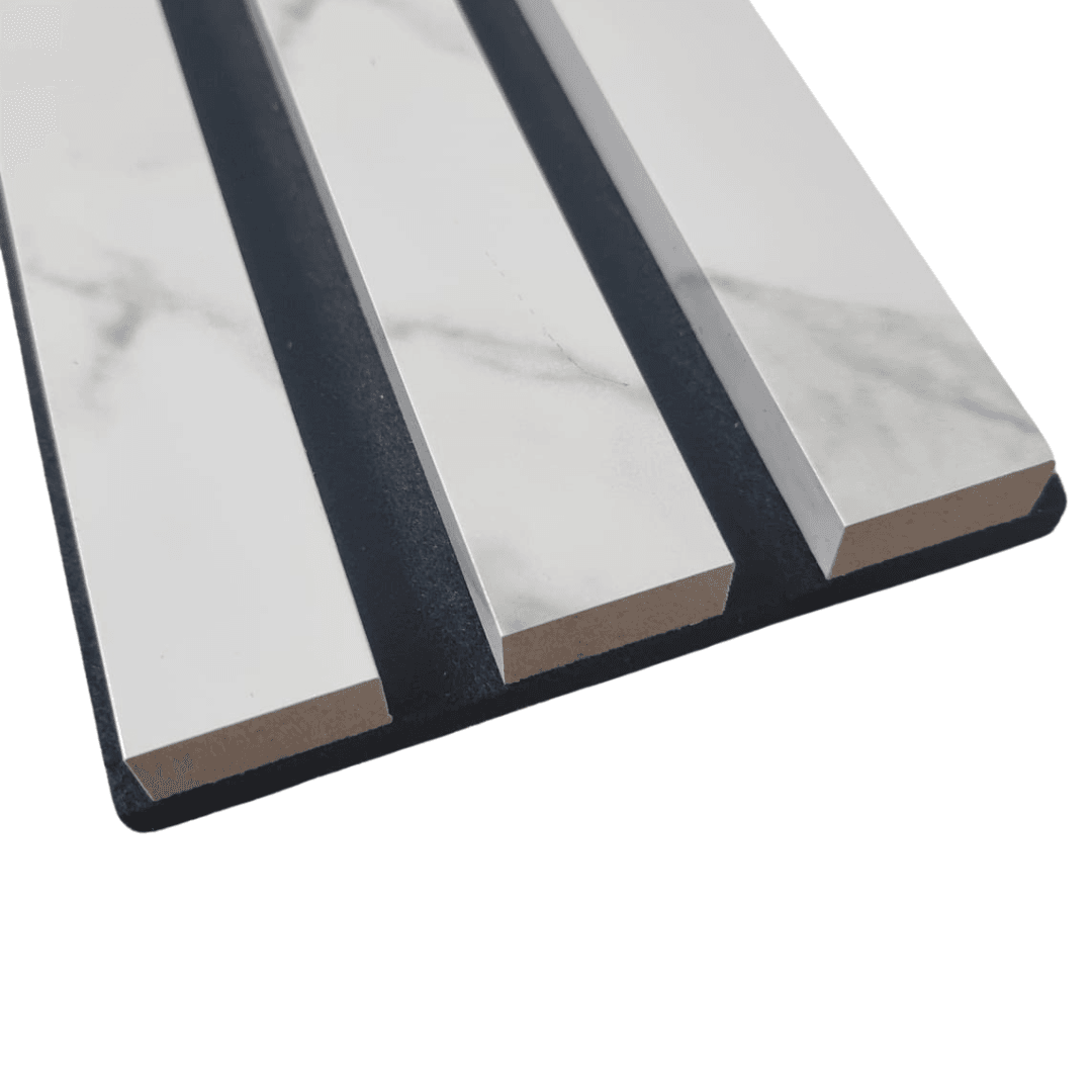 Luxury Acoustic Wood Slatted Wall Panels - 240cm Sound-Dampening MDF, Easy Install Design - UK Luxury Furniture