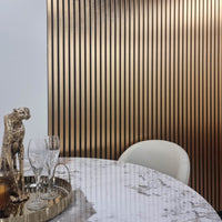Luxurious WPC Wood Effect Slatted Wall Panels – Stylish & Durable Wall Covering, Easy Installation - UK Luxury Furniture