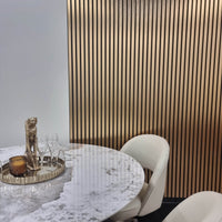 Luxurious WPC Wood Effect Slatted Wall Panels – Stylish & Durable Wall Covering, Easy Installation - UK Luxury Furniture