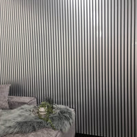 Luxurious WPC Wood Effect Slatted Wall Panels – Stylish & Durable Wall Covering, Easy Installation - UK Luxury Furniture